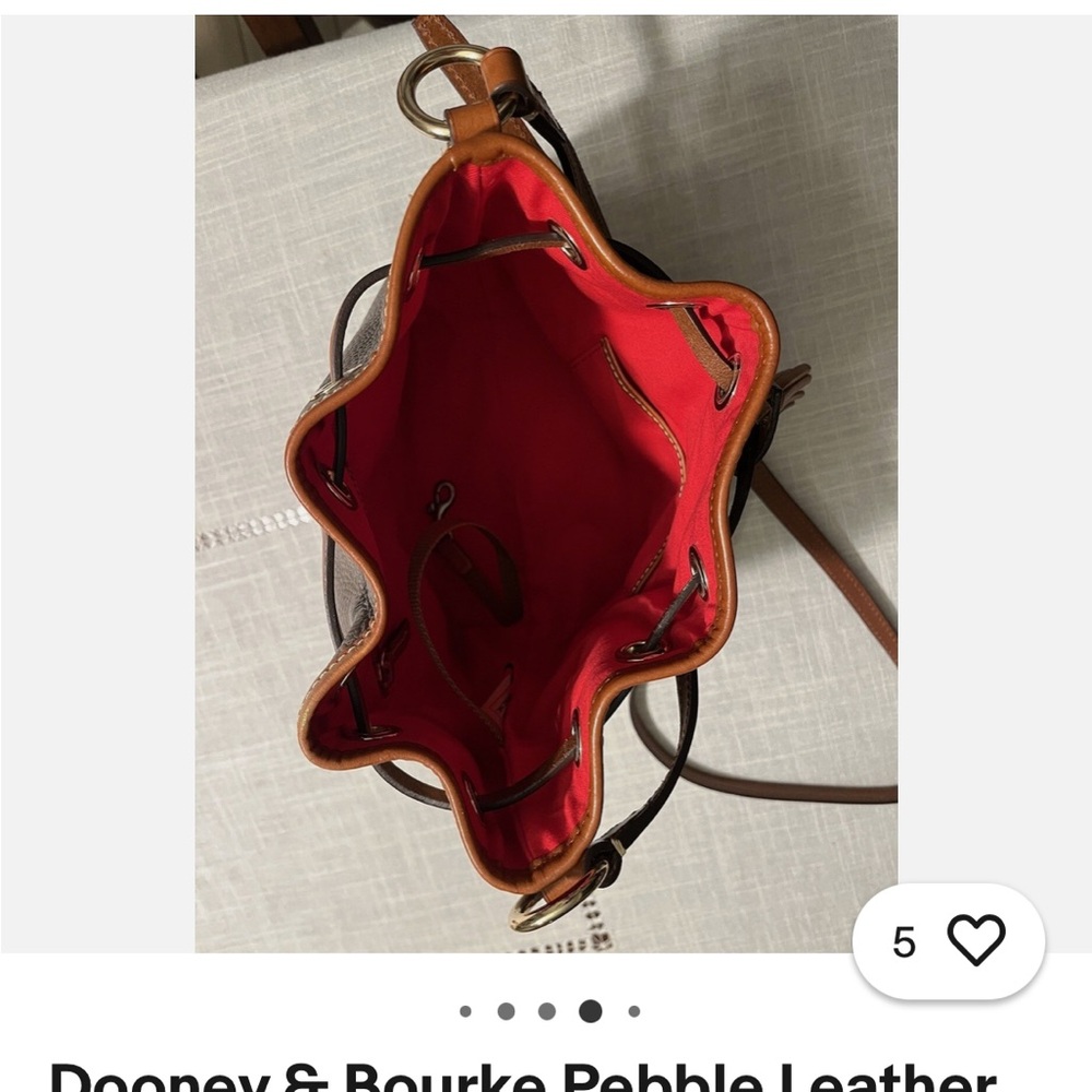 Dooney & Bourke Gray and Brown Leather Shoulder Bag - Picture 8 of 11